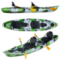 Multy function tandem 2+1 seat fishing kayak with aluminum frame seat in factory price